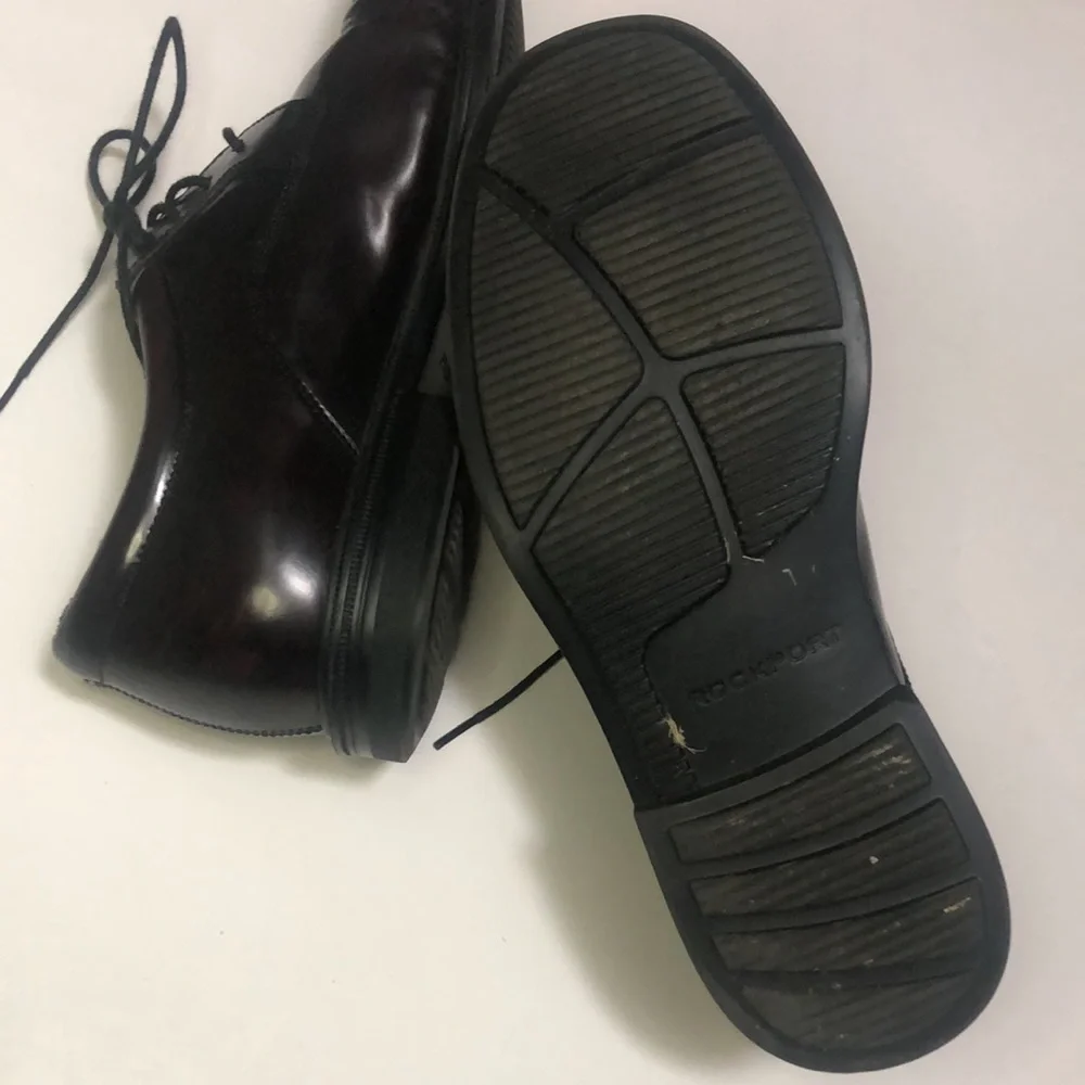 Rockport Adiprene by Adidas Burgundy Dark Red‎ Oxford Men’s Dress Shoe 7.5 Wide